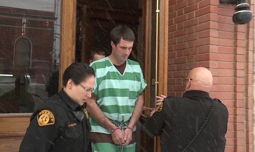 Patrick Frazee leaves the Teller County District Court in Cripple Creek, Colorado.