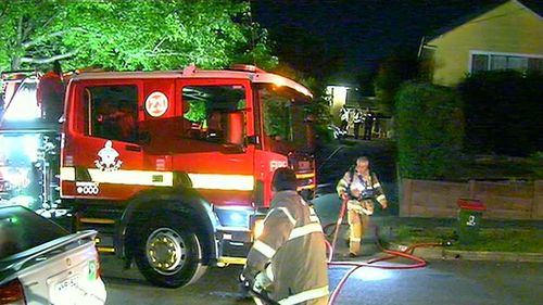 Firefighters were called to Beddows Street, Burwood about 12.45am to find a bungalow ablaze. (9NEWS)