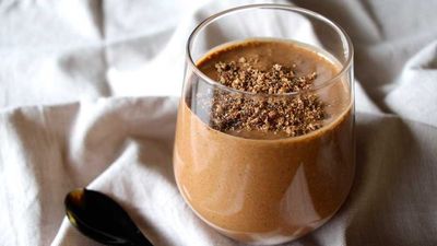 Recipe:&nbsp;<a href="http://kitchen.nine.com.au/2016/09/25/21/28/kara-conroys-cacao-tahini-vegan-thickshake" target="_top">Cacao tahini vegan thickshake</a>