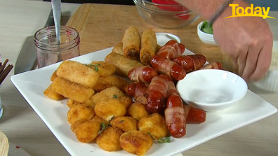 The chorizo sausages wrapped with bacon proved a hit with sports presenter Alex Cullen.