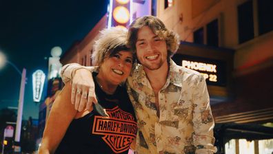 Bailey Zimmerman with his mum.