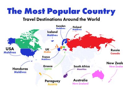 Most Popular Countries in the World to Visit [MAP]