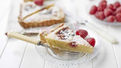 Recipe: <a href="http://kitchen.nine.com.au/2017/06/23/09/55/frangipane-and-raspberry-tart" target="_top">Frangipane and raspberry tart</a><br />
<br />
More: <a href="http://kitchen.nine.com.au/2017/06/23/08/25/sweet-tarts-sweet-treats" target="_top">tart recipes</a>