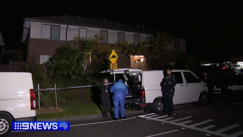 Police raided a townhouse on Erinbank Crescent yesterday.