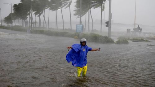 Typhoon Mangkhut has torn through the northern tip of the Philippines packing winds of more than 200km/h along with torrential rain