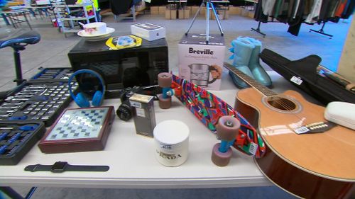 Items left and lost at Sydney airport over the last year will be auctioned off for charity next week. (9NEWS)