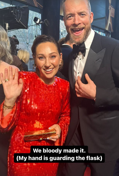 Hamish Blake hid a flask under his suit at the Logies.