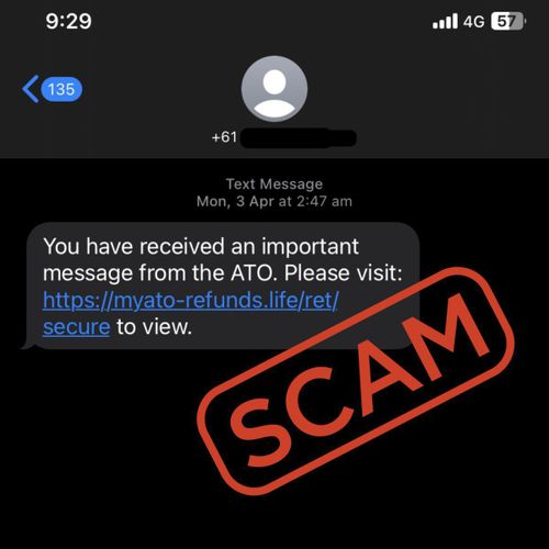 Australian Tax Office scam warning.