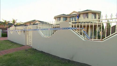 Police said this house at Bonnyrigg in western Sydney was targeted in the shooting.