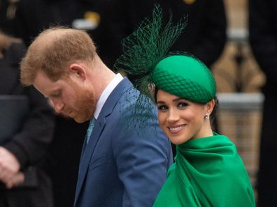 The Duke and Duchess of Sussex arrive at the Commonwealth Service at Westminster Abbey, London on Commonwealth Day. 