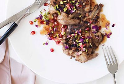 Char-grilled quail with pomegranate