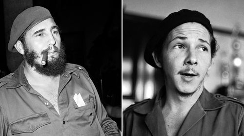 Fidel Castro and brother Raul in their much younger years at the time of the Cuban revolution. (AAP)