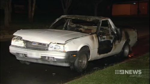 A burnt out ute was later linked to the fatal collision. (9NEWS)