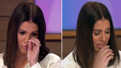 Rebekah Vardy crying on ITV Loose Women