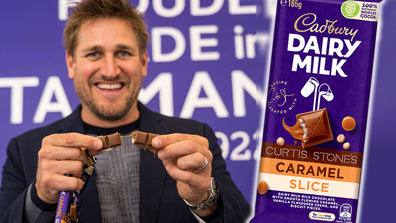 curtis stone and mum cadbury caramel slice block