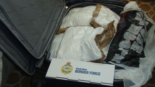 Three Canadians have been charged over the alleged haul. (Australian Border Force)