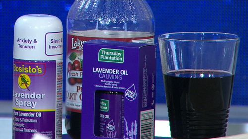 Cherry juice and lavender oil will assist with a cool night’s sleep. (9NEWS)