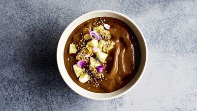 <a href="http://kitchen.nine.com.au/2017/02/06/21/56/carob-and-almond-brownie-smoothie-bowl" target="_top">Carob and almond brownie smoothie bowl</a><br>
<br>
<a href="http://kitchen.nine.com.au/content/2017/02/06/21/41/batch-breakfast-breakfast-bowls" target="_top">RELATED: Batch your breakfast and buy back time in the morning</a>
