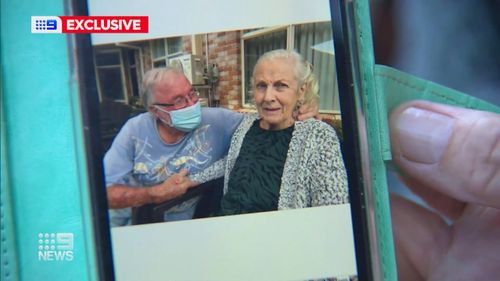 John Graham broke down while explaining his situation to 9News, saying his wife Veronica couldn't be transferred to a Queensland Hospital and he wouldn't be allowed across the border.