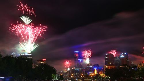 New Year's Eve fireworks over the Yarra River. (AAP)