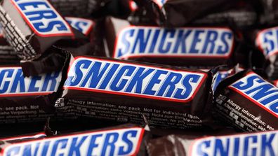 Snickers bar stock image