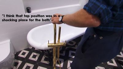 &#160;&ldquo;I think that tap
position was in a shocking place for the bath,&rdquo; Wombat says of Ronnie and
Georgia&rsquo;s awkwardly placed bath tap. It was an opinion held by the other
Blockheads as well as the Judges. &#160;