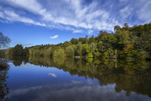 Autumn trees line the River Thames near Cliveden in Buckinghamshire. Picture date: Tuesday November 2, 2021. (Photo by Steve Parsons/PA Images via Getty Images)