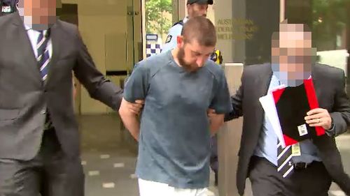 Ertunc Eriklioglu, 30, outside the Melbourne Magistrates' Court this afternoon. The Dallas man is the brother of second suspect, Samed Erikloiglu.