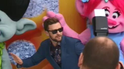 Justin Timberlake hits Sydney red carpet for ‘Trolls’ movie premiere