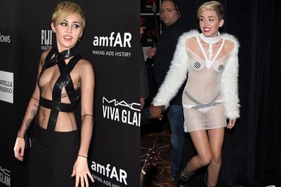 It's no secret that Miley Cyrus loves her nips... just as much as we love seeing them on the red carpet.<br/><br/>And when she's not getting tongues wagging with her crotch-grinding on Robin Thicke, she's strapping these bad boys down with bondage bralettes and super-sparkly nipple pasties. <br/><br/>Because... Miley.