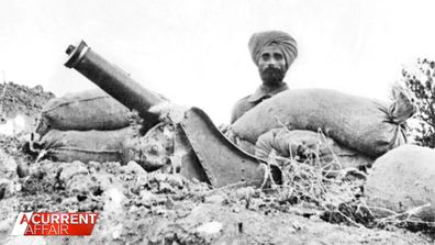 Indian Sikhs fought alongside Australian soldiers. 
