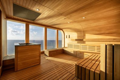 The Rainforest Room on the Disney Adventure is a spacious retreat that offers a Disney Cruise Line signature spa experience, blending the benefits of steam, heat and water therapy with the power of aromatherapy to relax the mind and body. (Kent Phillips, photographer)