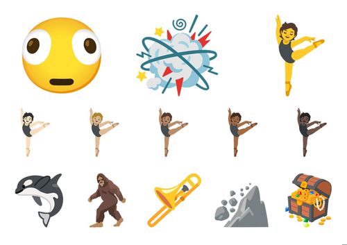 I nuovi emoji così come appariranno sui telefoni Google.