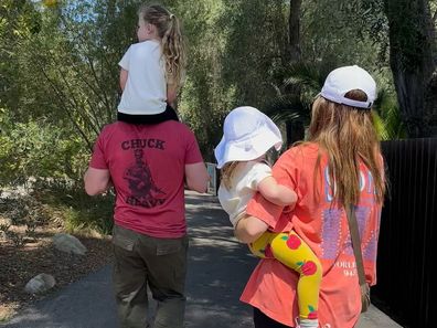 Katherine Schwarzenegger and Chris Pratt with their two daughters.