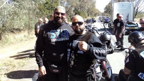 In an image tendered to the inquest, Monis can be seen in his bikie gear. (Supplied)