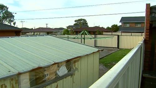 The crime scene at the rear of the house in Albanvale. (9NEWS)