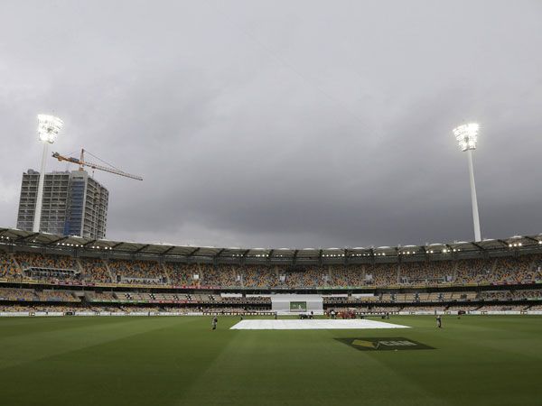 Bad weather looms over the Gabba. (AAP)
