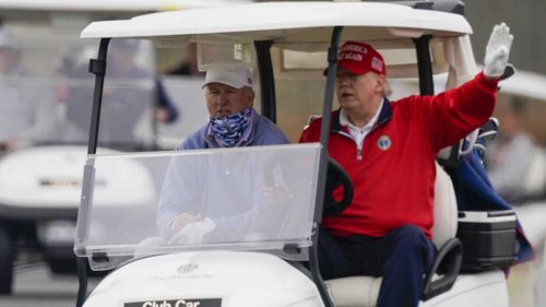 Donald Trump spent his Friday playing golf.
