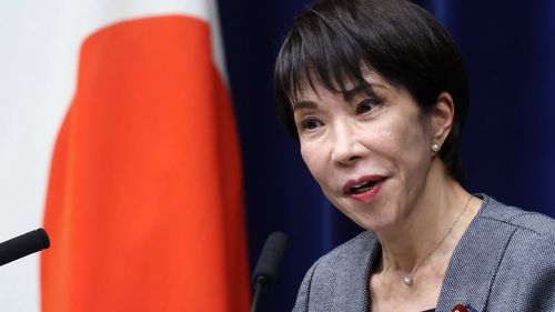 A primeira-ministra do Japão, Sanae Takaichi,
