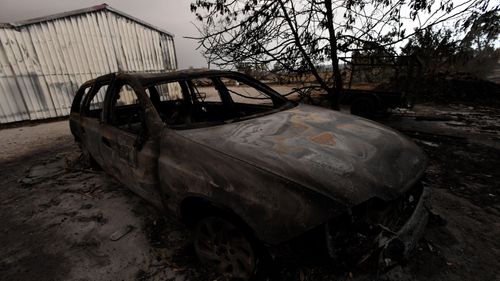 A burnt out property in Bruthen South, Victoria.