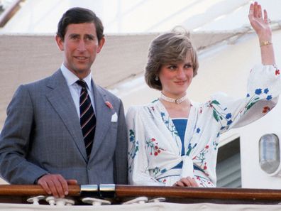 Prince Charles and Princess Diana on their honeymoon, aboard the Britannia