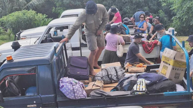 Riccardo Yasso charity worker stranded in Vanuatu with 18 students