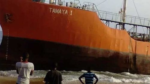 Mysterious abandoned ghost ship washes ashore in West Africa