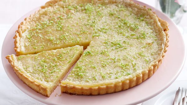 Lime coconut tart