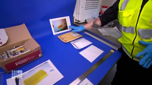 Australia's largest mail processing centre is now using a forensics lab to detect and test for illegal items such as drugs and weapons sent in the mail.