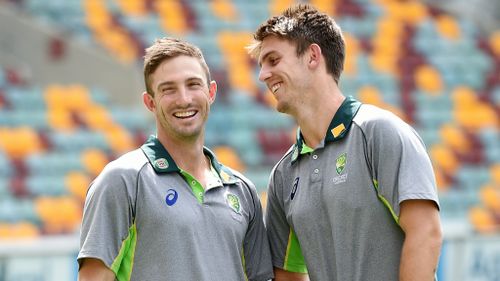 Shaun and Mitch Marsh will play their first Test together. (AAP)
