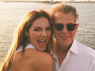 Katharine McPhee, David Foster, selfie, vacation, boat, Instagram