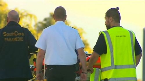 The 45-year-old man was the only person onboard the plane when it crashed near Cabramurra and caught alight. Picture: 9NEWS.