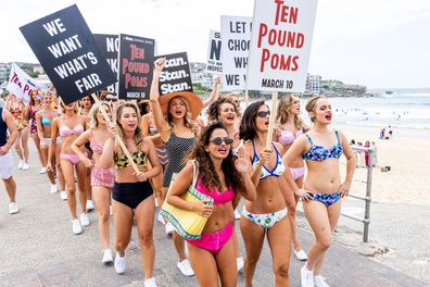 Stan Ten Pound Poms Activation Bondi Beach Protest