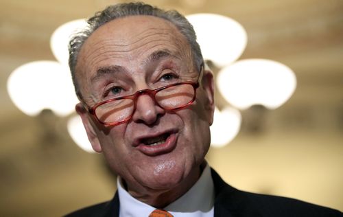 Chuck Schumer says the president "is not going to get the wall in any form".